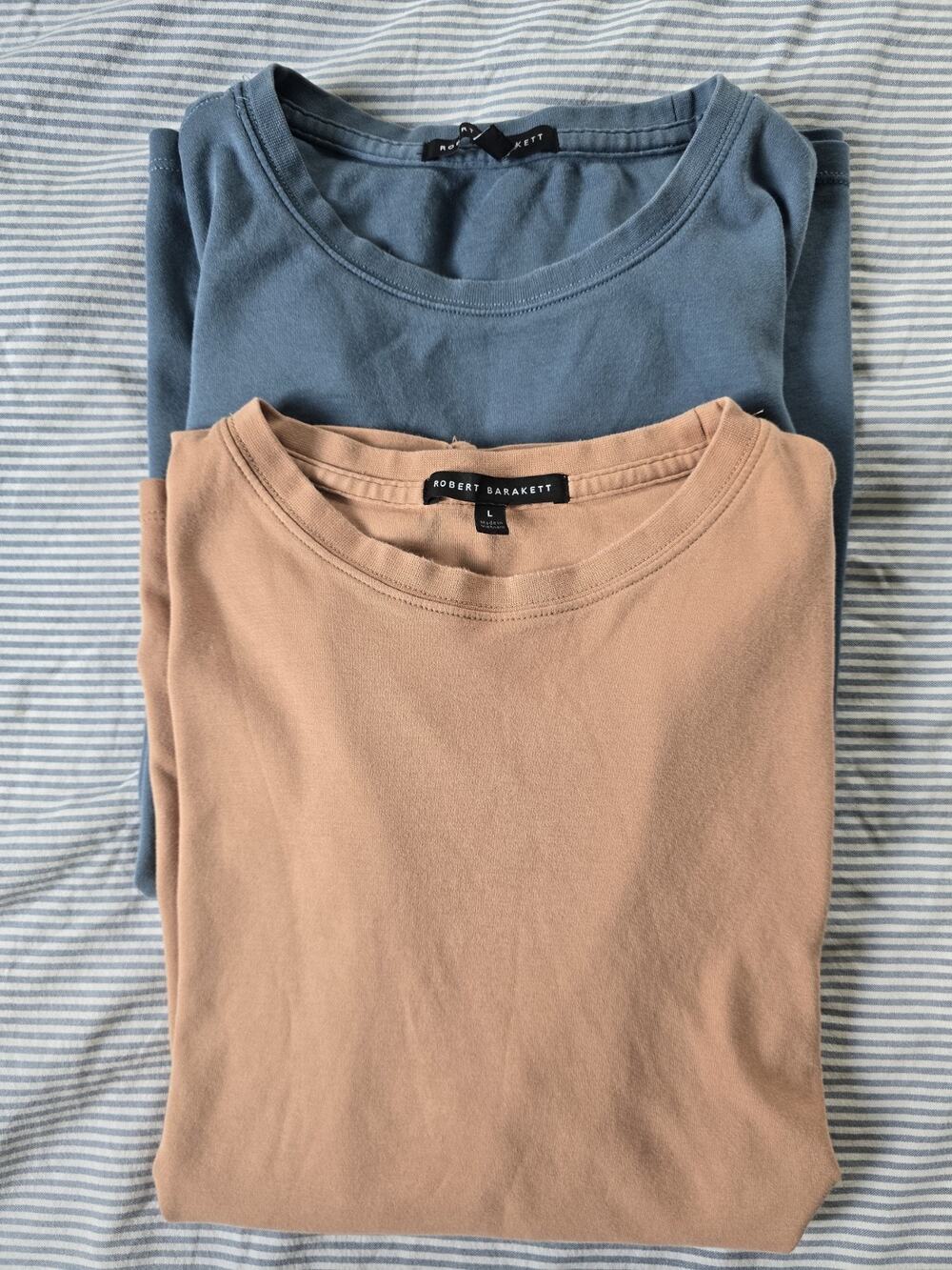 Robert Barakett Pima Cotton T-Shirt Bundle Lot Of 2 Mens L Comfort TSHIRT TEE
